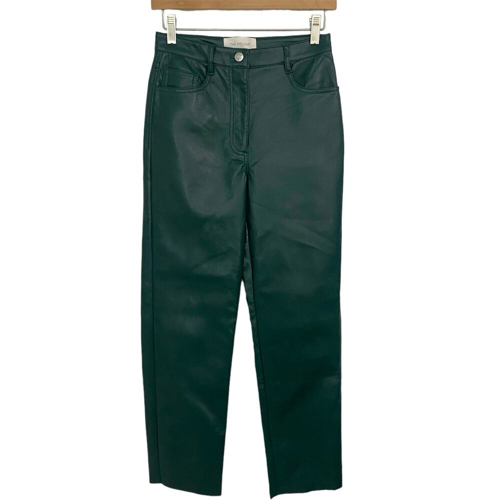 NWOT Aritzia Wilfred The Melina Pant High Rise Faux Leather Straight leg Women 2